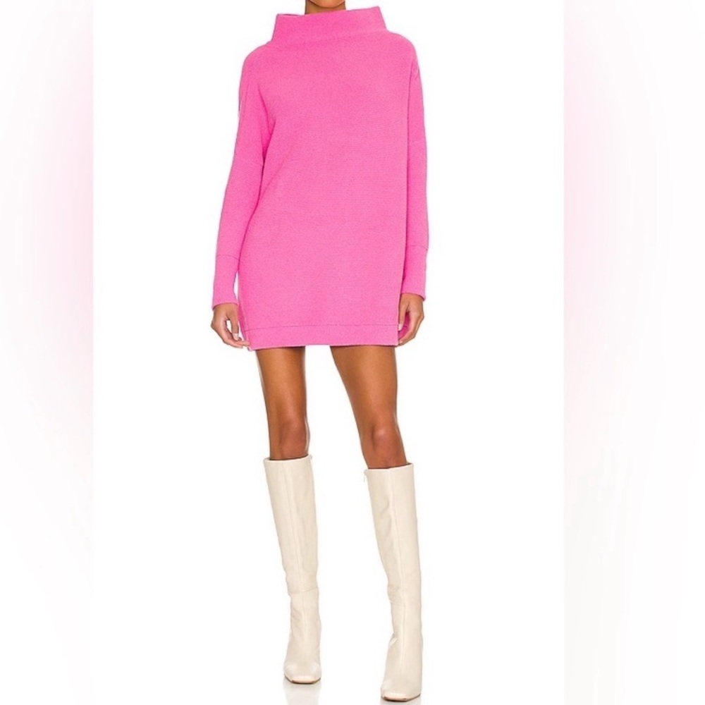 Free People Pink Cowl Neck Sweater - Picture 2 of 16
